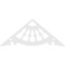 Ekena Millwork Pitch Wagon Wheel Architectural Grade PVC Gable Pediment, 72"W x 30"H x 1"P (10/12) GPP072X030X100WAG - alternate 2
